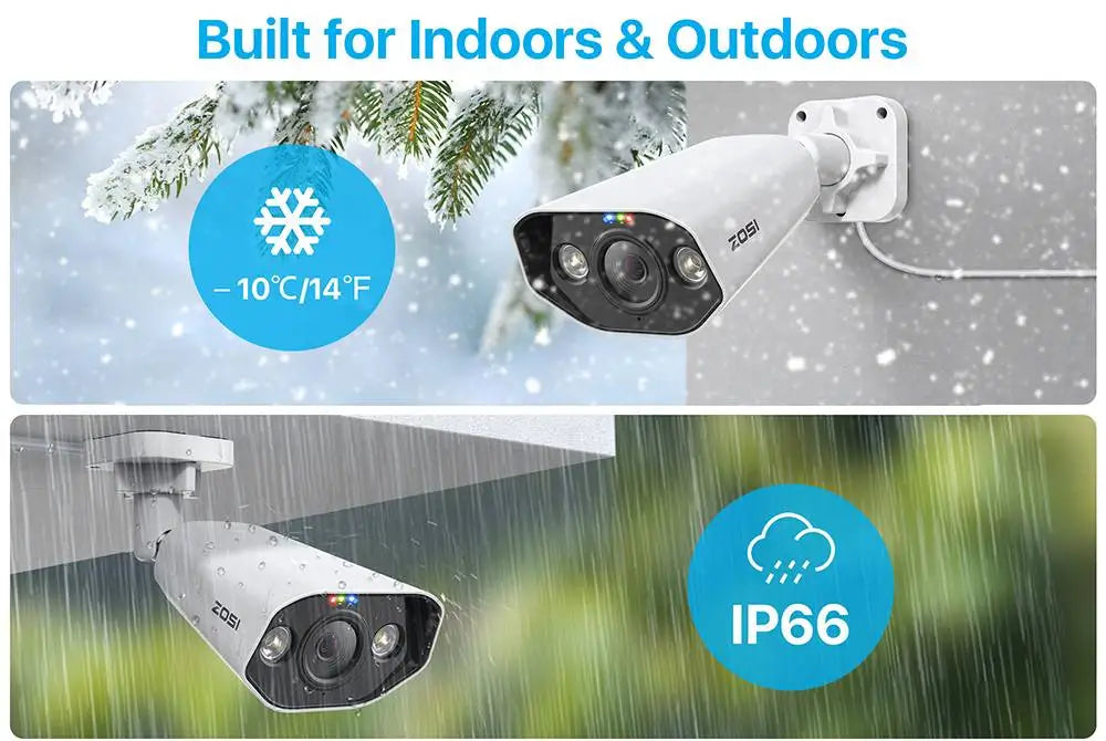 ZOSI 16CH 8MP/5MP PoE Security Camera System AI Person Vehicle Detection 2 Way Audio IP Cam 4K CCTV Video Surveillance NVR Kit