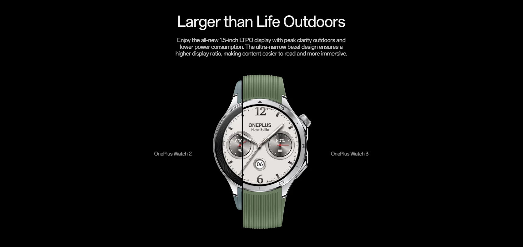 Global Version OnePlus Watch 3 Smart Watch 1.50inches LTPO  AMOLED Display Snapdragon W5 Processor Dual Frequency GPS Wear OS