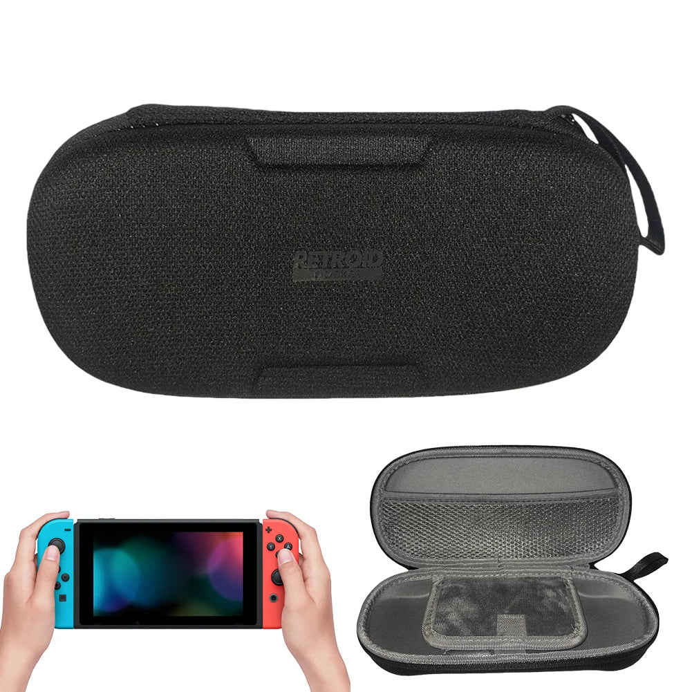 Protable Carrying Case Shockproof Travel Protective Case with Mesh Pocket Travel Carrying Bag for Retroid Pocket 5 Game Console