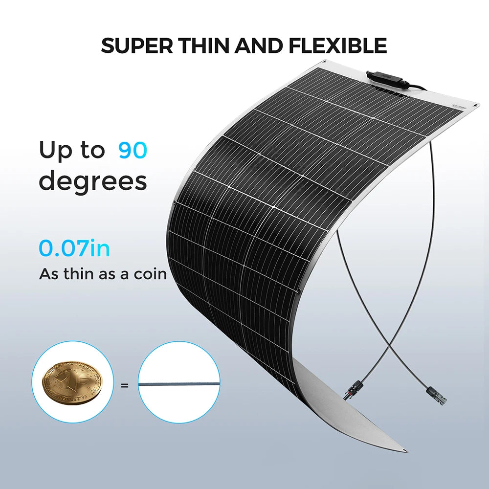 Solar panel kit Flexible Module 18V 120W 240w 360w 480w 600w 720w 12V or 24v photovoltaic for Motorhome Battery  Home Charger