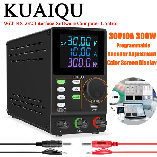 Laboratory Power Supply With RS-232/USB Interface Adjustable Switching Voltage Encoder Regulator Variable 30V10A/60V5A/300V1A