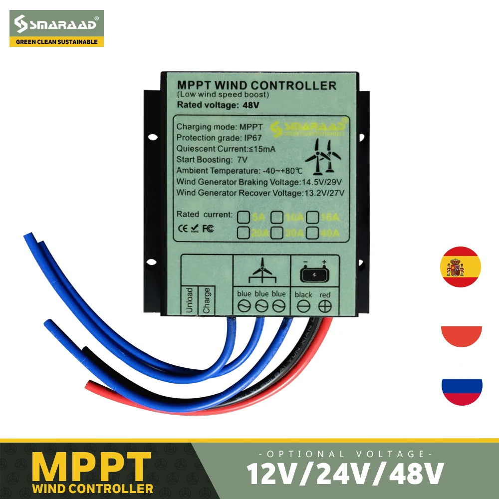 5000W Vertical Wind Turbine 12V 24V 48V Small Windmill Free Energy 220V Household Farm Sent To MPPT Controller