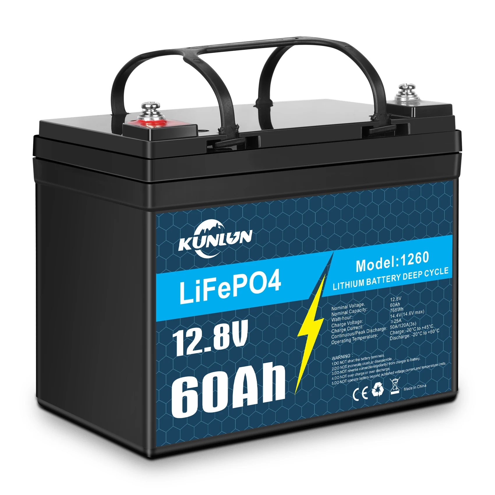 12V LiFePO4 Battery 30Ah 60Ah100Ah 120Ah 12.8V Lithium Iron Phosphate Batteries Pack 5000 Cycles RV Cart Boat Solar Battery