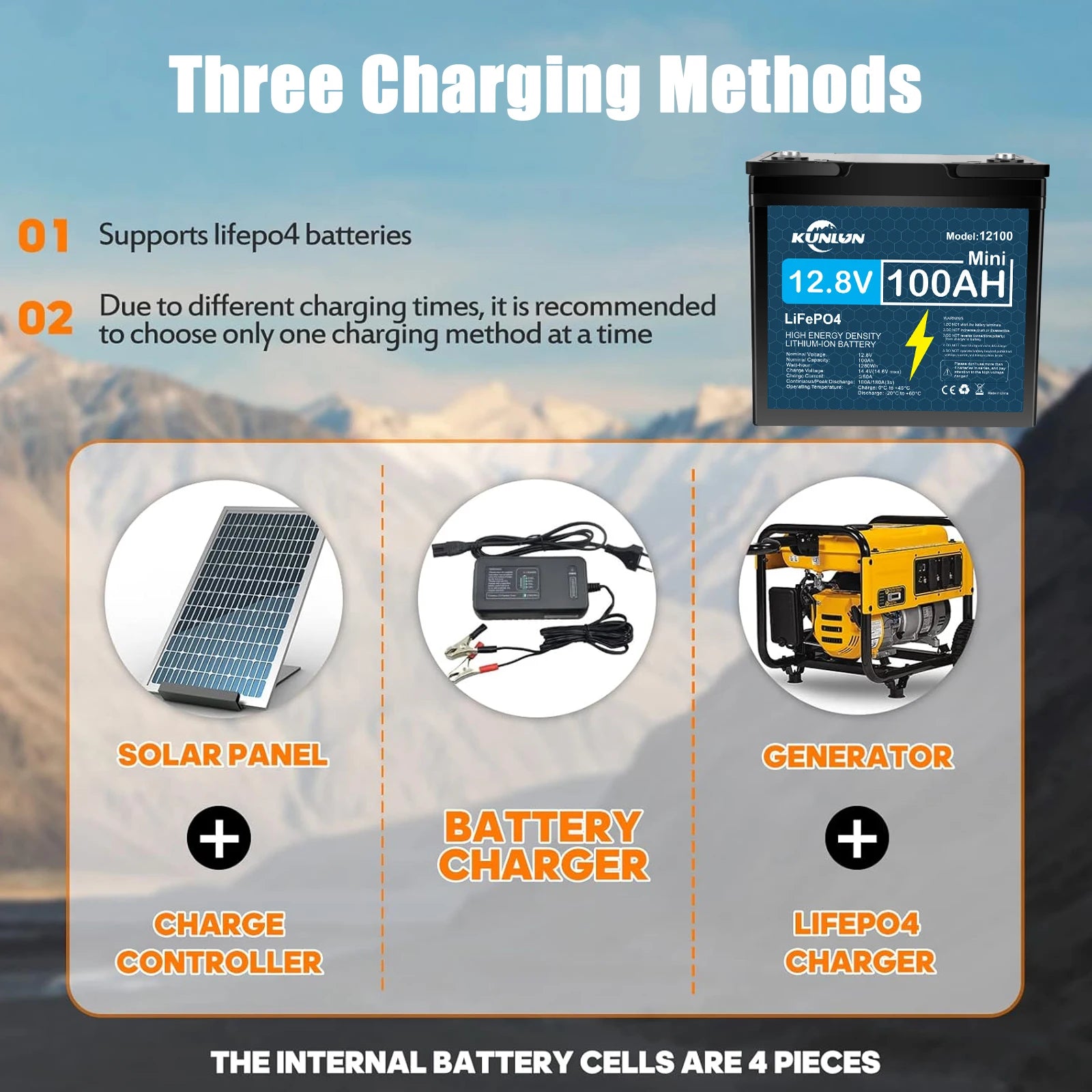 12V LiFePO4 Battery 30Ah 60Ah100Ah 120Ah 12.8V Lithium Iron Phosphate Batteries Pack 5000 Cycles RV Cart Boat Solar Battery