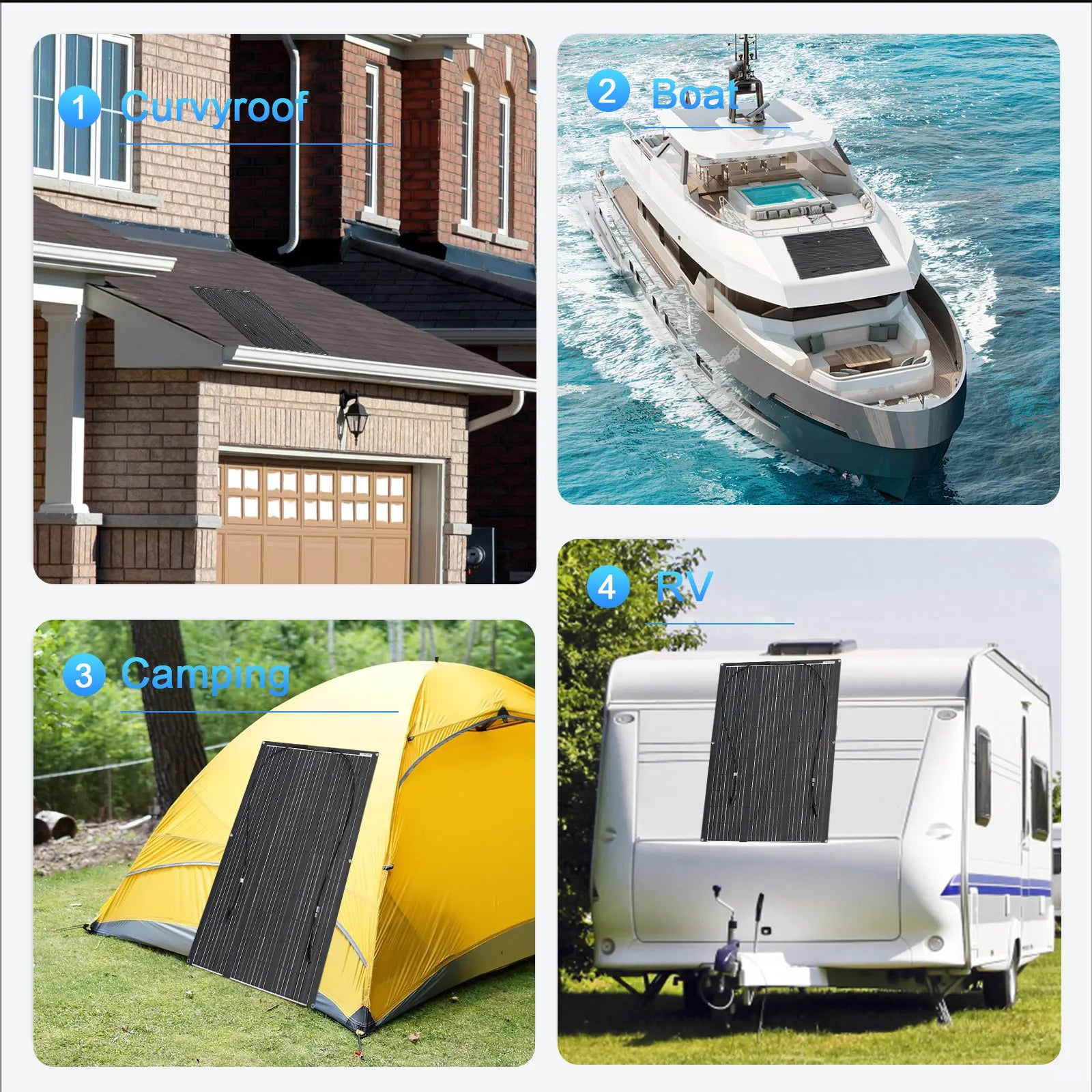 Bendable Solar Panel Accessories and Solar Panel System ETFE 100w 200w 300w 400w 500w 600w