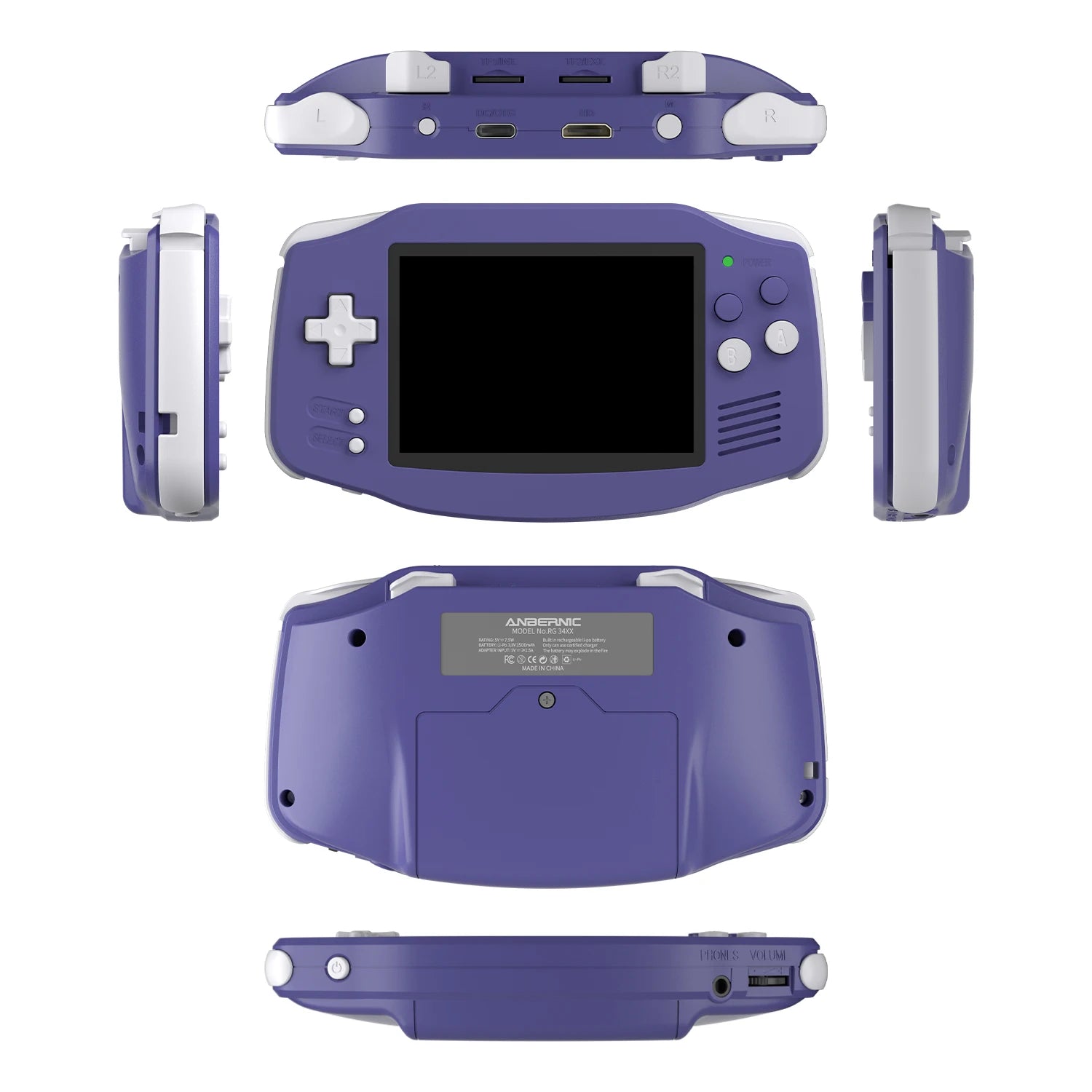 ANBERNIC RG34XX Retro Handheld Game Console 3.4” IPS Linux 64-bit 3500mAh Video Gaming Player Supports Streaming WIFI Bluetooth
