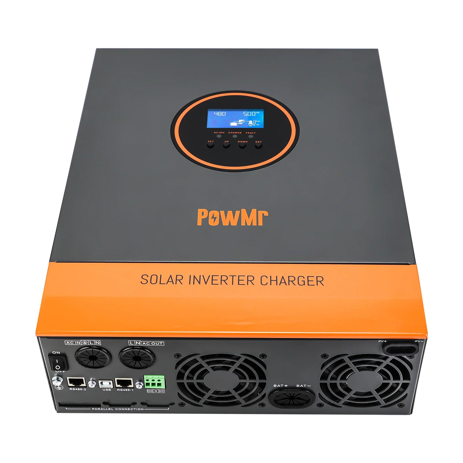 PowMr 5000W 48V 110/120VAC Output MPPT Hybrid Solar Inverter PV 500VDC With MPPT 80A Charger Controller Support Lithium Battery