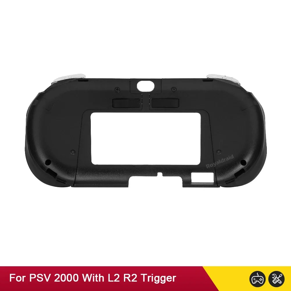 Gamepad Hand Grip Joystick Stand Shell Case Protect with L2 R2 Trigger Button For PS VITA 2000 PSV 2000 Slim + Front L2 R2 Kits