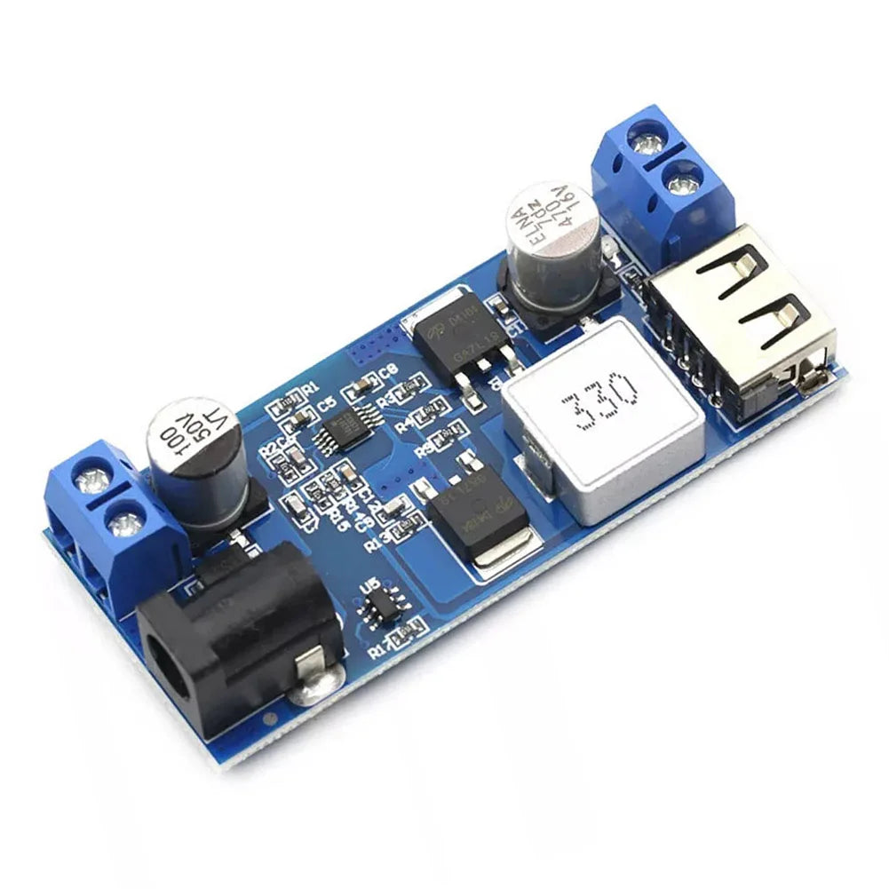 DC-DC 24V/12V To 5V 5A Step-down Charging Module USB Buck Step Down Converter Module Step-down Power Supply Module for Phone