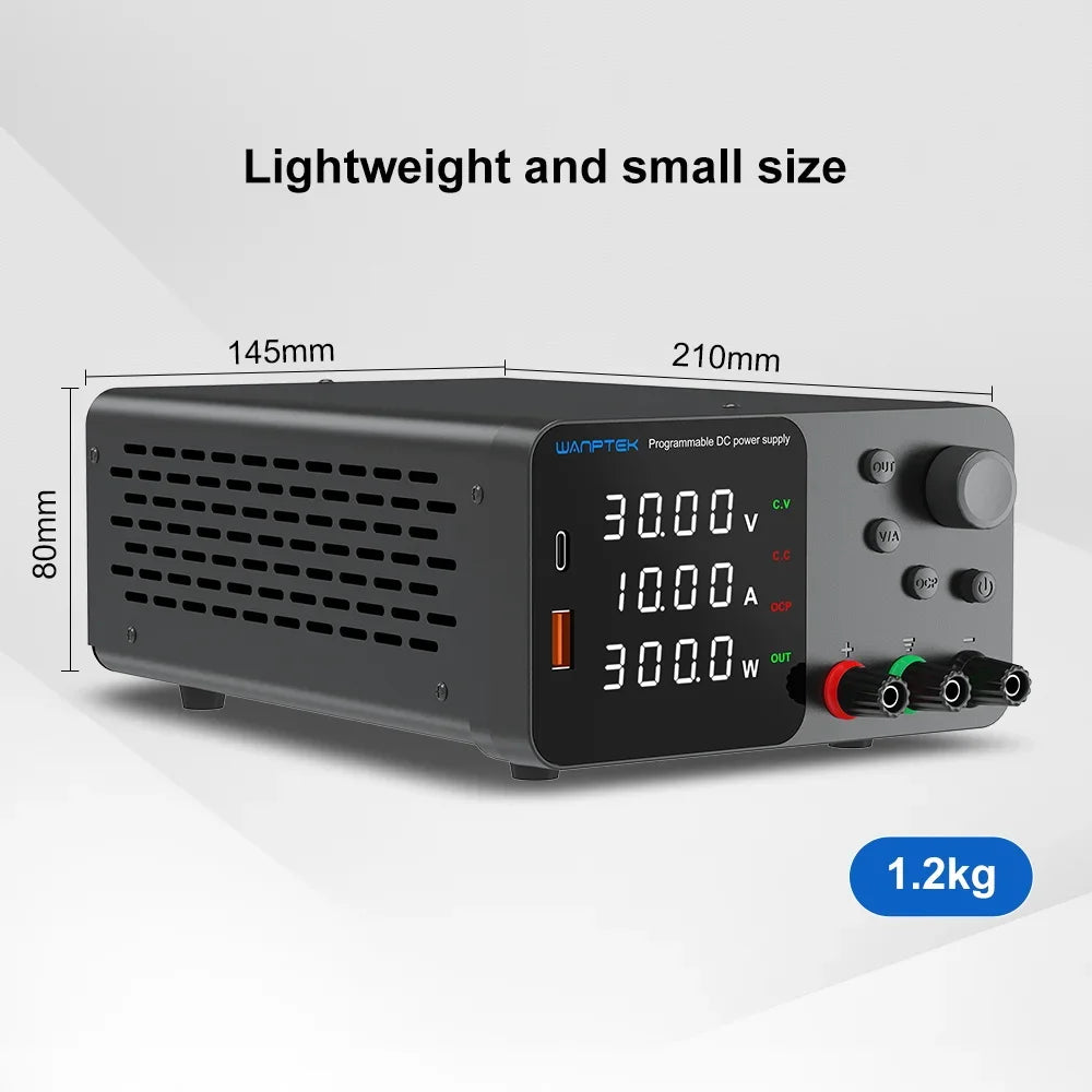 Wanptek Adjustable Lab DC power supply 30V 5A 10A 60V 5A Bench Power Source Stabilized Voltage USB power supply 120V 3A 160V 2A