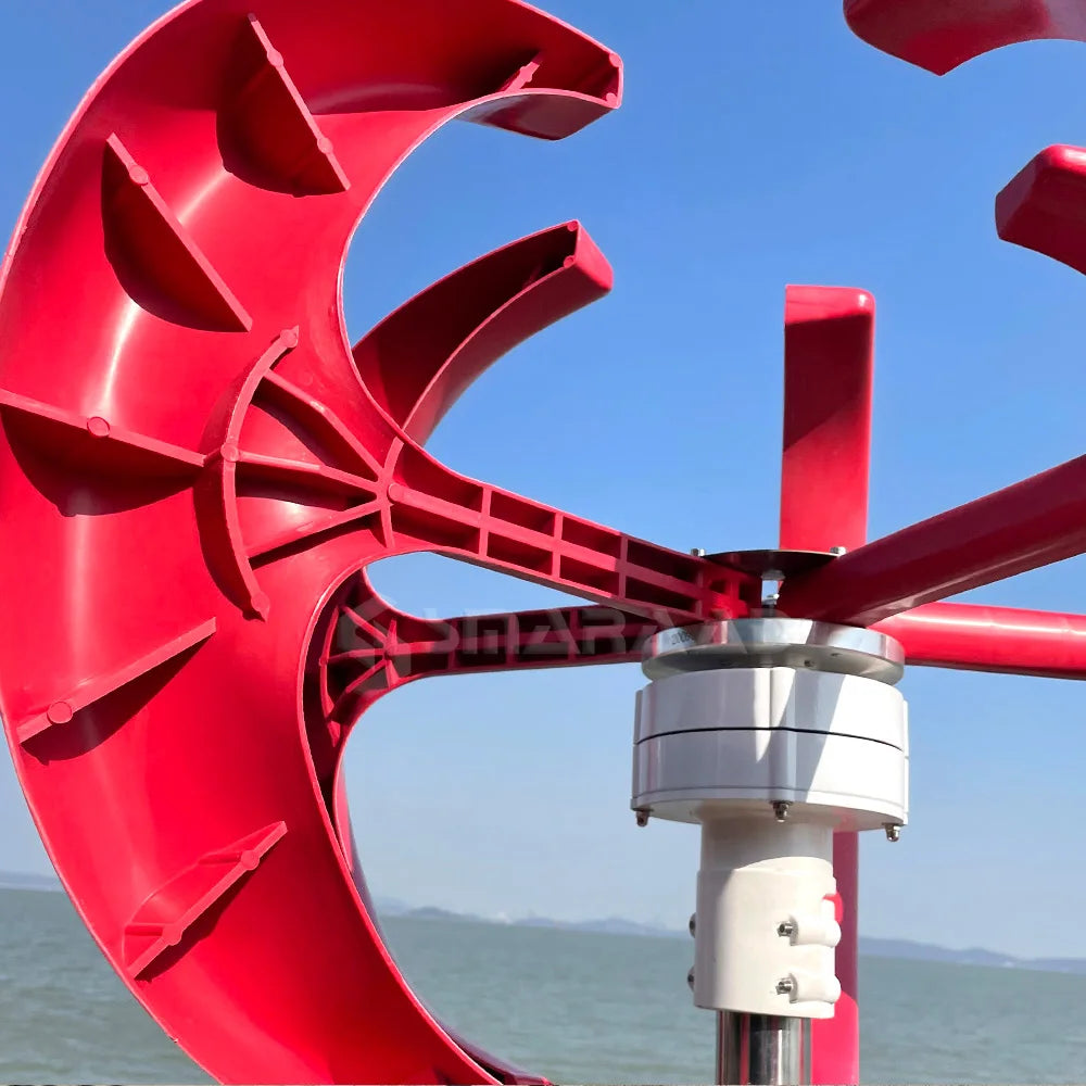 5000W Vertical Wind Turbine 12V 24V 48V Small Windmill Free Energy 220V Household Farm Sent To MPPT Controller