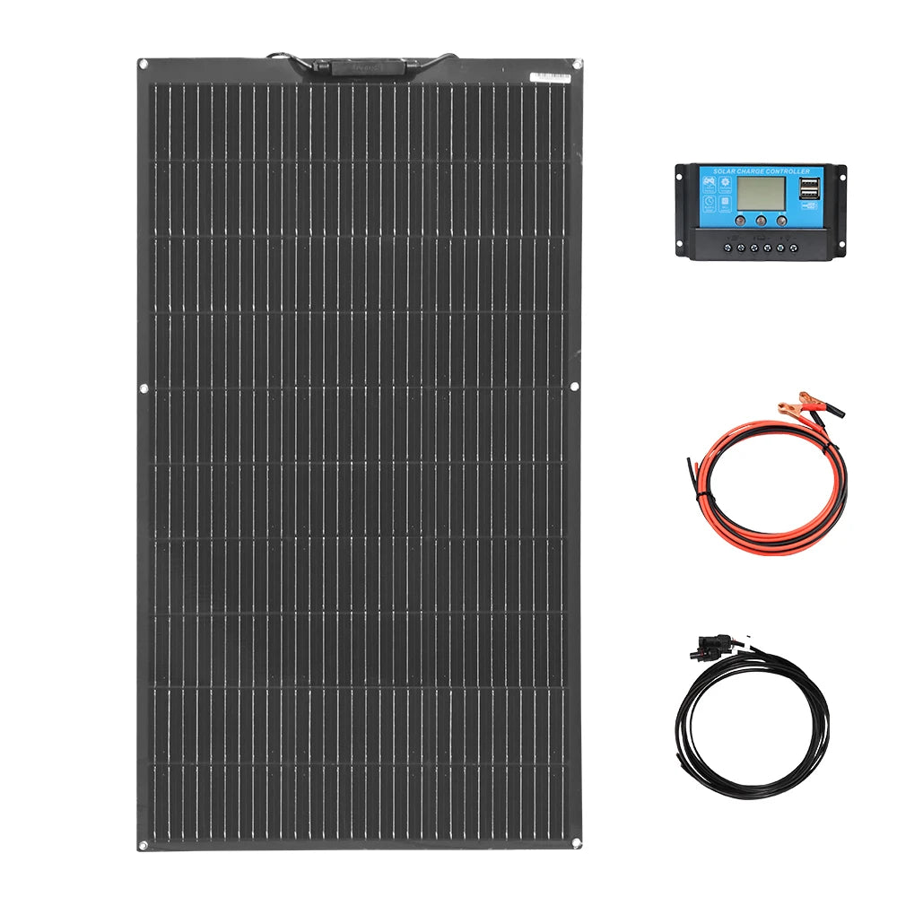 XINPUGUANG Flexible Solar Panel OR Monocrystalline Solar Battery Charger Kit Off- Grid System 1000W, 600W,400W,200W,100W