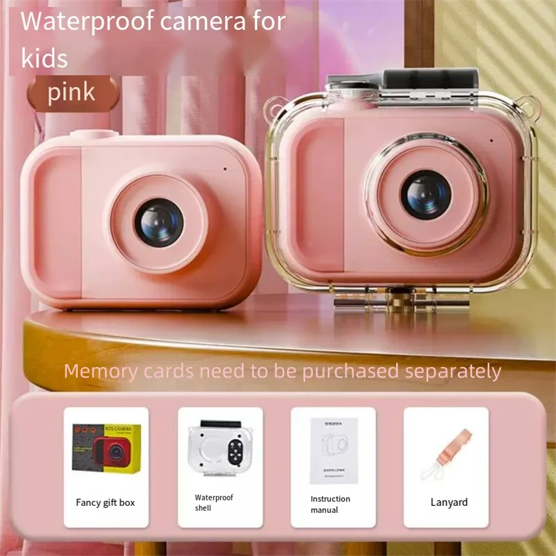 Waterproof children's camera HD digital photography video games Student travel Holiday gifts Toy mini camera