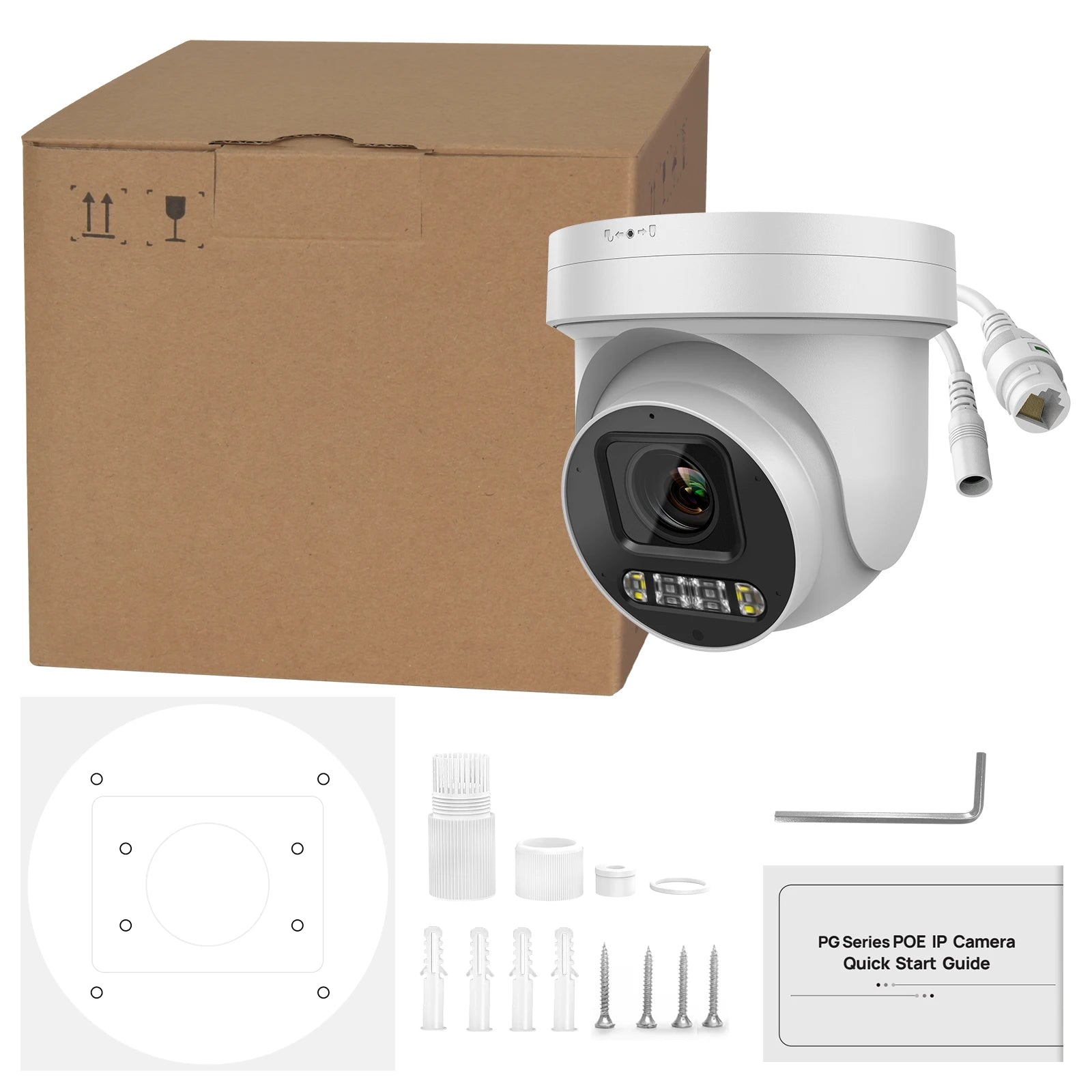 Vikylin Hikvision compatible 8MP 5X Zoom PTZ IP Camera with 2-Way Audio MD2.0 IP66 Outdoor Video Surveillance Camera Onvif CCTV