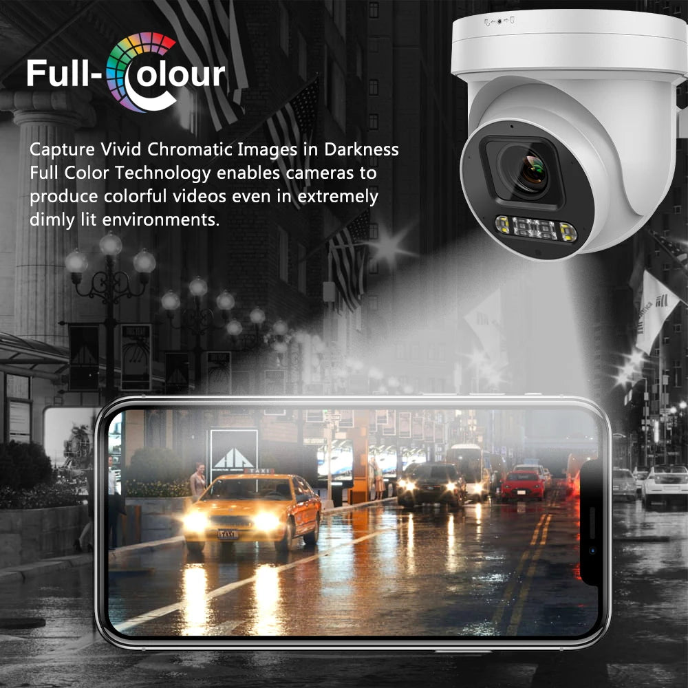 Vikylin Hikvision compatible 8MP 5X Zoom PTZ IP Camera with 2-Way Audio MD2.0 IP66 Outdoor Video Surveillance Camera Onvif CCTV