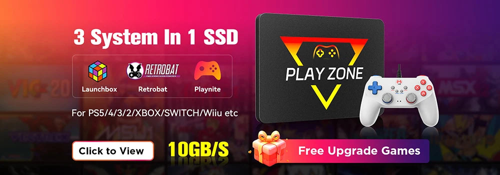 Launchbox Gaming Hard Drive Disk Retro Game Console for PS4/PS3/PS2/WiiU/Wii/N64/DC/PS1 for Win PC/Laptop With 3760+PC/3D Games