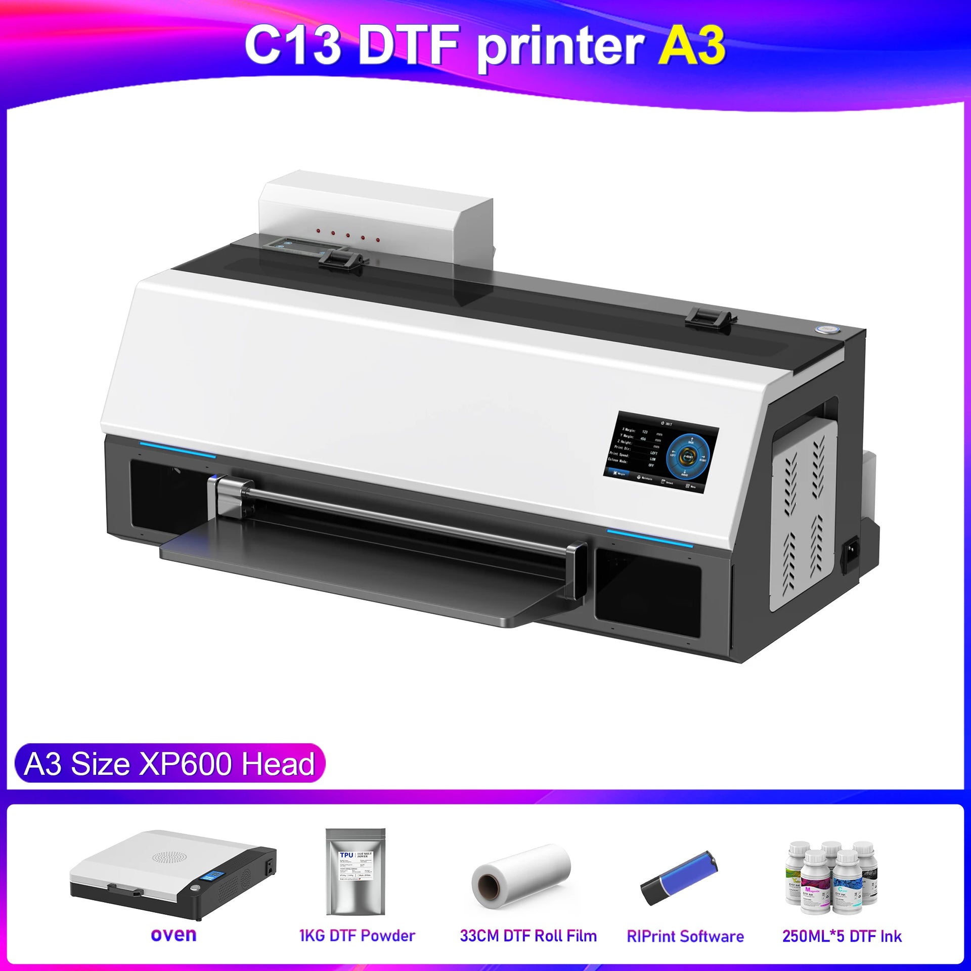 OYfame US EU Stock A3 A4 DTF Printer impresora UV dtf A3 For Epson XP600 T shirt Printing Machine A3 For L805 UV DTF Printer A3
