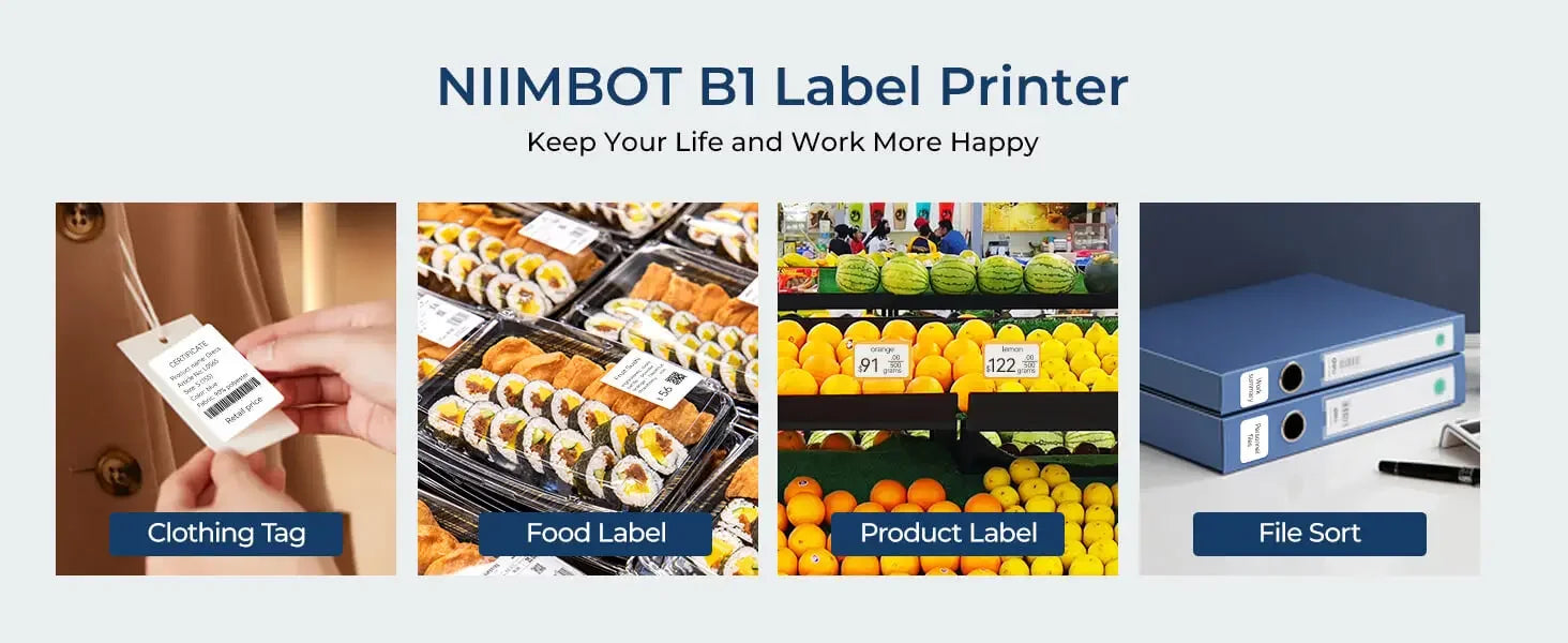 Niimbot B1 Mini Portable Thermal Printer Self-Adhesive Sticker Label Maker Pocket Printer Labeling Machine