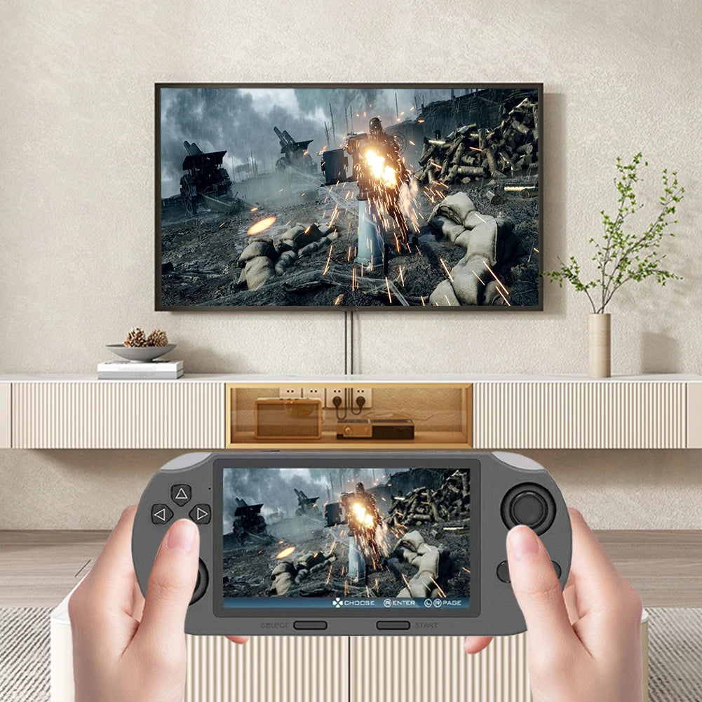 SF300 Handheld Game Console 4.5 Inch IPS Screen Retro Gaming Console USB Rechargeable Retro Handheld Video Game Console