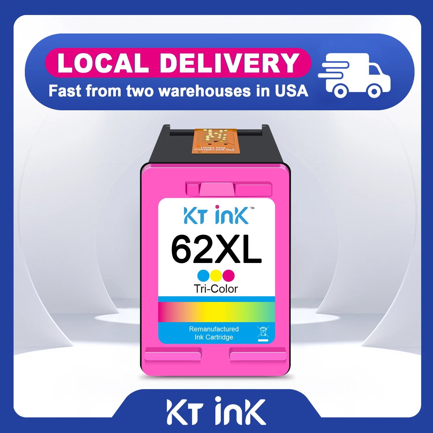 Ink 62 XL Cartridge Compatible for 62XL hp Printer Ink Black Tri-Color for Envy 5540 5640 7640 8000 Officejet 5740 200 250 8040