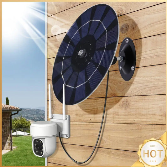 5W 5V IP Security Camera Charger Power Supply Monocrystalline Portable Solar Panel USB Wall Mount for Doorbell Courtyard Lights