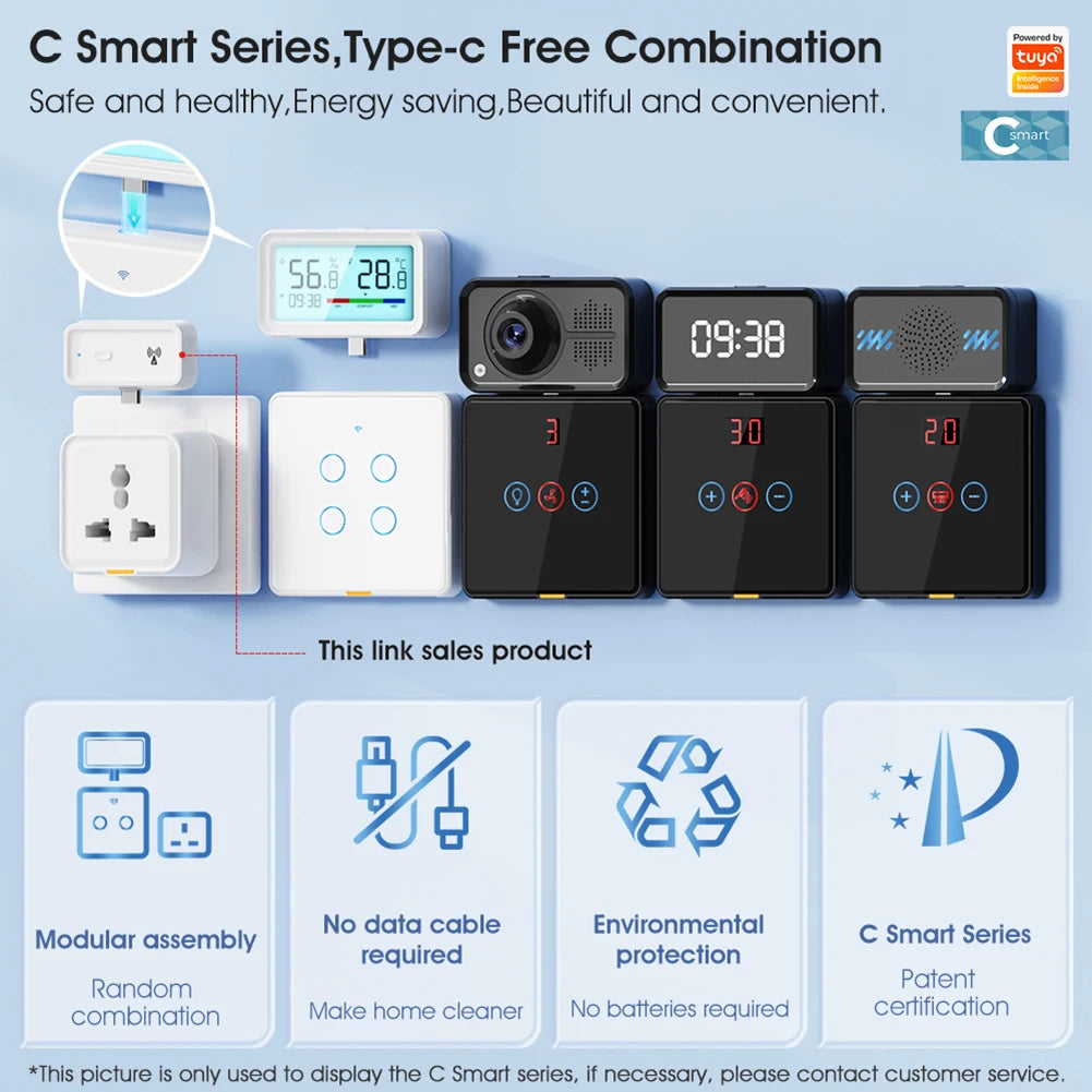 ZigBee Range Extender Works with ZigBee Gateway Hub Type C Smart Home Automation Devices Output Power Up To 20db for Home Office