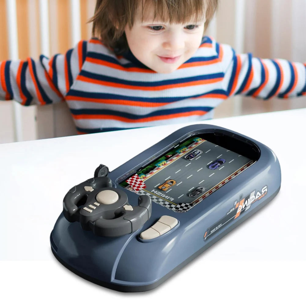 Driving Simulator with Music & Vehicle Sound Effects Interactive Simulation Driving Steering Wheel Toy Car Racing Adventure Game