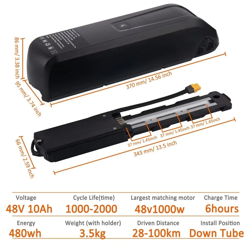 New Hailong EBike Battery 36V 48V 10Ah 15Ah 20Ah Mountain Bicycle 18650 Electric Bateria Pack for Bafang 1500W 1000W 750W 500W