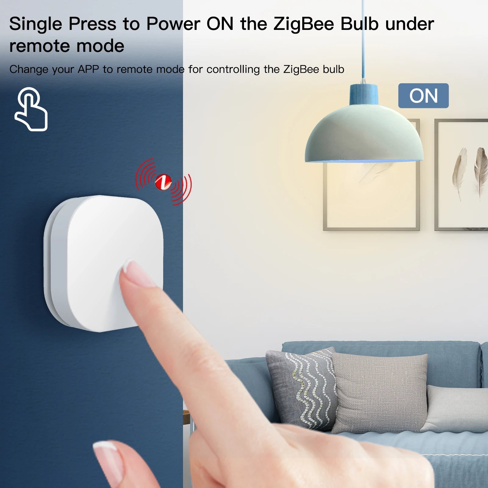 Tuya ZigBee Smart Key Switch Wireless Remote Control Key Controller Multi-scene Linkage Smart Switch Battery Powered Automation