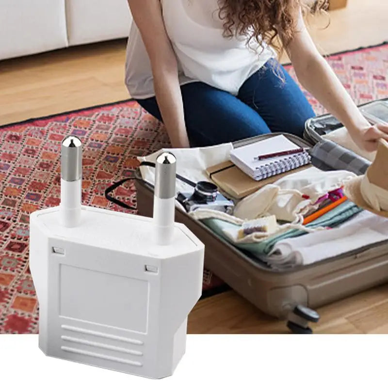 1pcs EU Socket Adapter 2pin 4.0mm 4.8mm European EU To US Plug Power Adapter Converter Electrical Socket Outle