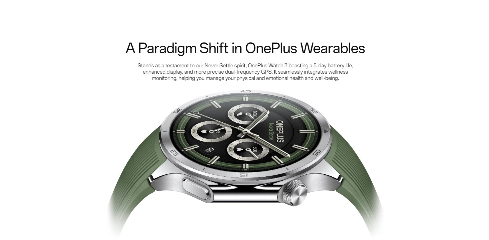 Global Version OnePlus Watch 3 Smart Watch 1.50inches LTPO  AMOLED Display Snapdragon W5 Processor Dual Frequency GPS Wear OS