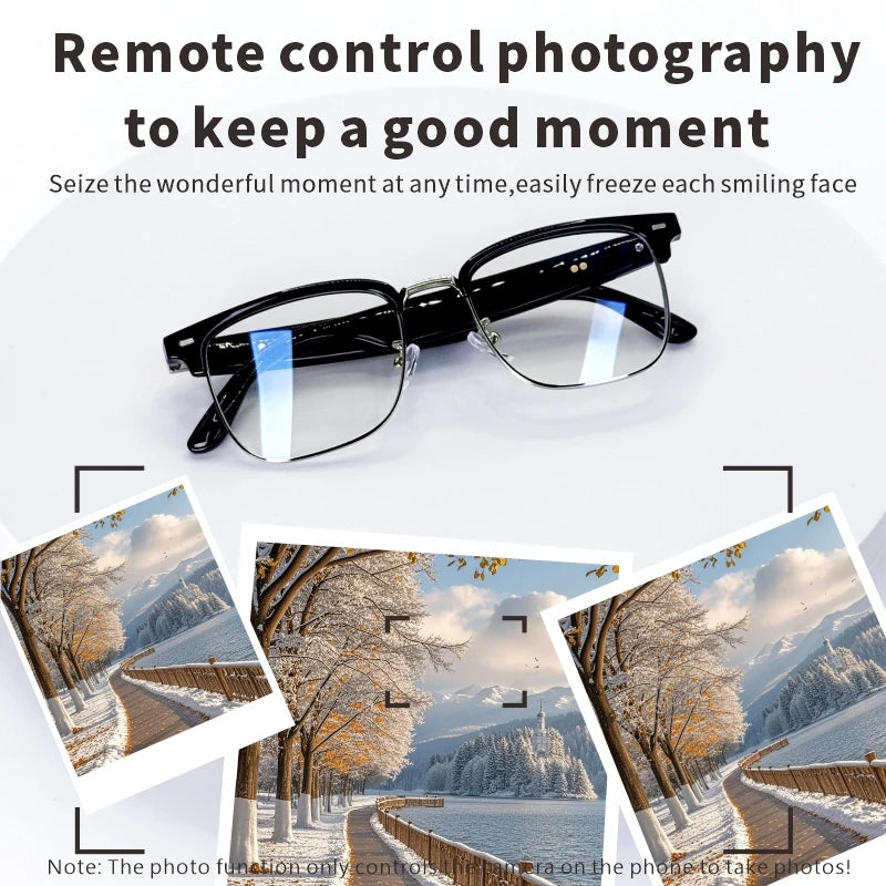 SENBONO Smart Glasses AI Translation Glasses 100+ Languages Real-time Translation Bluetooth Music Built-in Mic & Speakers