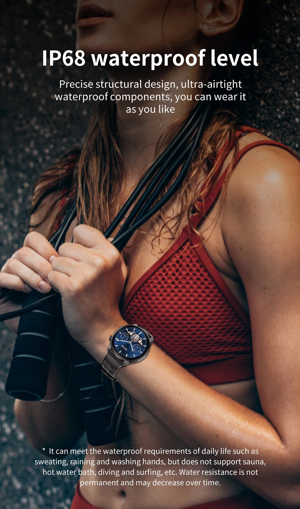 KUMI GW3 Pro Smartwatch 1.43" AMOLED Display IP68 Waterproof Bluetooth 5.2 Fitness Watch Heart Rate Blood Oxygen Tracker