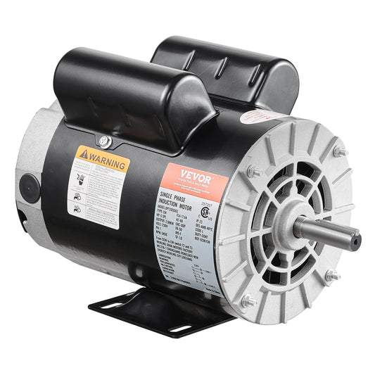 SucceBuy 5HP Air Compressor Motor 230V 17.6Amps Electric Motor 3450RPM 56 Frame 5/8" Keyed Shaft 1.88" Shaft for Air Compressor