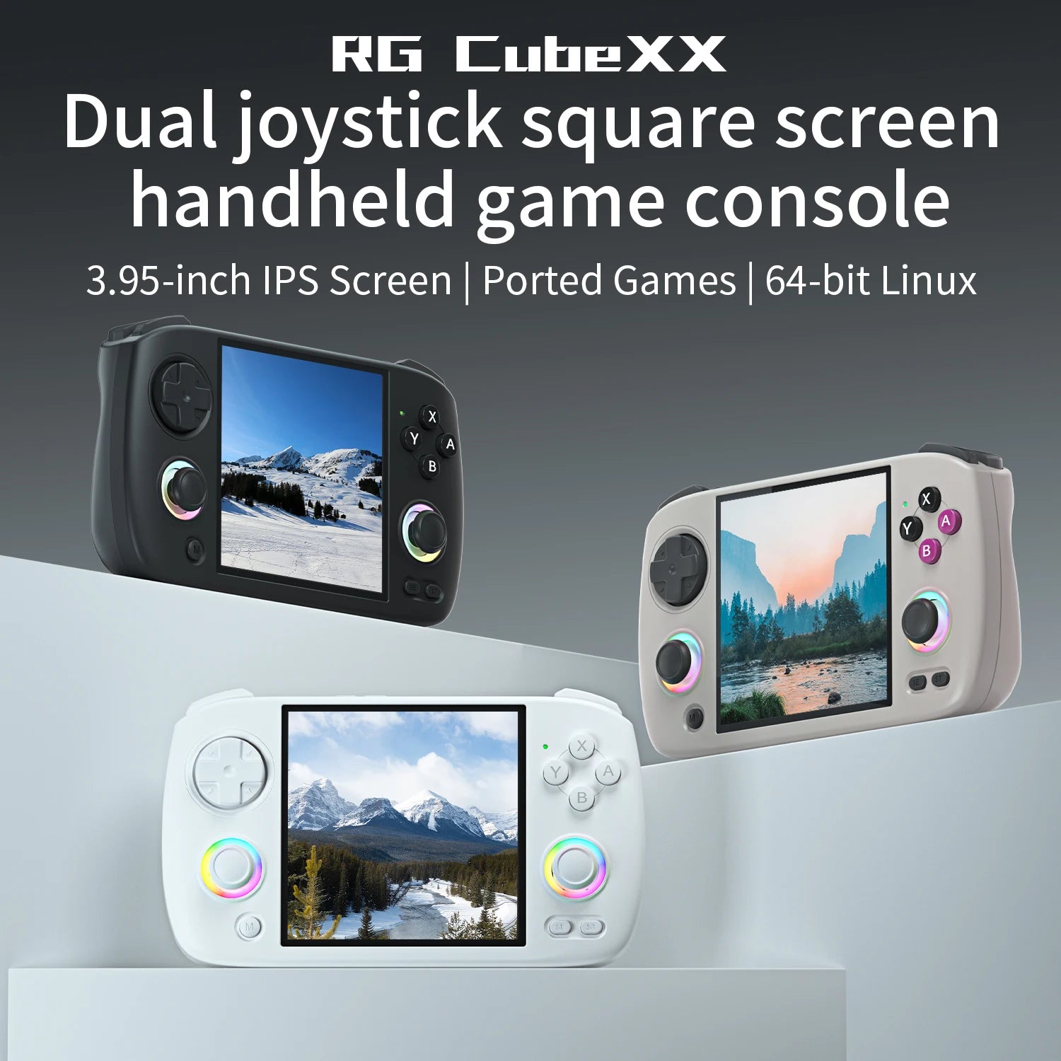 ANBERNIC RG CubeXX Handheld Game Console 3.95” 720*720 IPS OCA 1:1 Screen 3800mAh H700 Linux System RGCUBEXX TV HD Out With APP