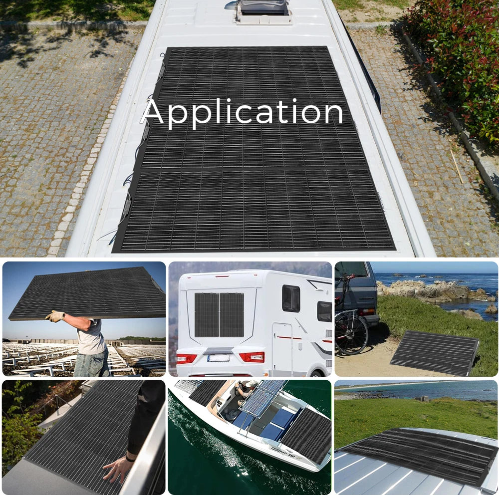 XINPUGUANG Flexible Solar Panel OR Monocrystalline Solar Battery Charger Kit Off- Grid System 1000W, 600W,400W,200W,100W