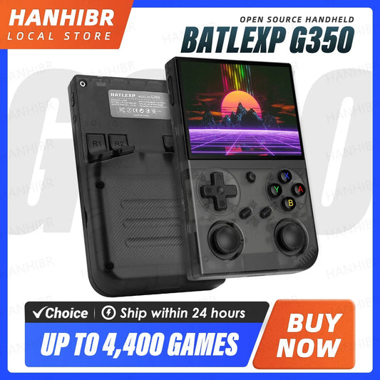 BATLEXP G350 Handheld Game Console 3.5'' IPS Screen Linux System Dual Joystick Vibration Motor Retro Portable Video Console Gift