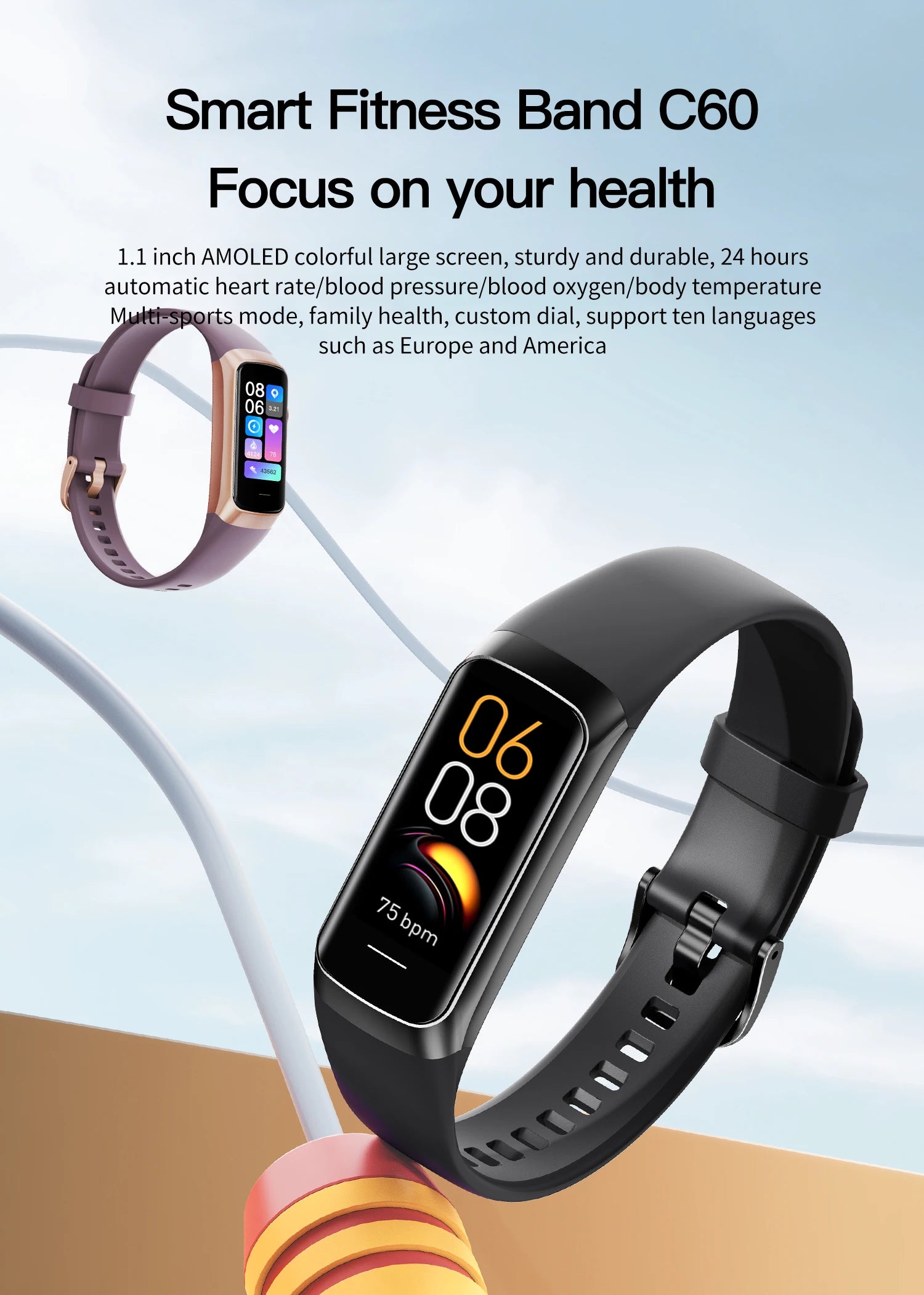 LIGE 1.1 inch Amoled Smart Watch Smartwatch Band Women Heart Rate Monitoring Waterproof men Smart Bracelet Sport Fitness Tracker
