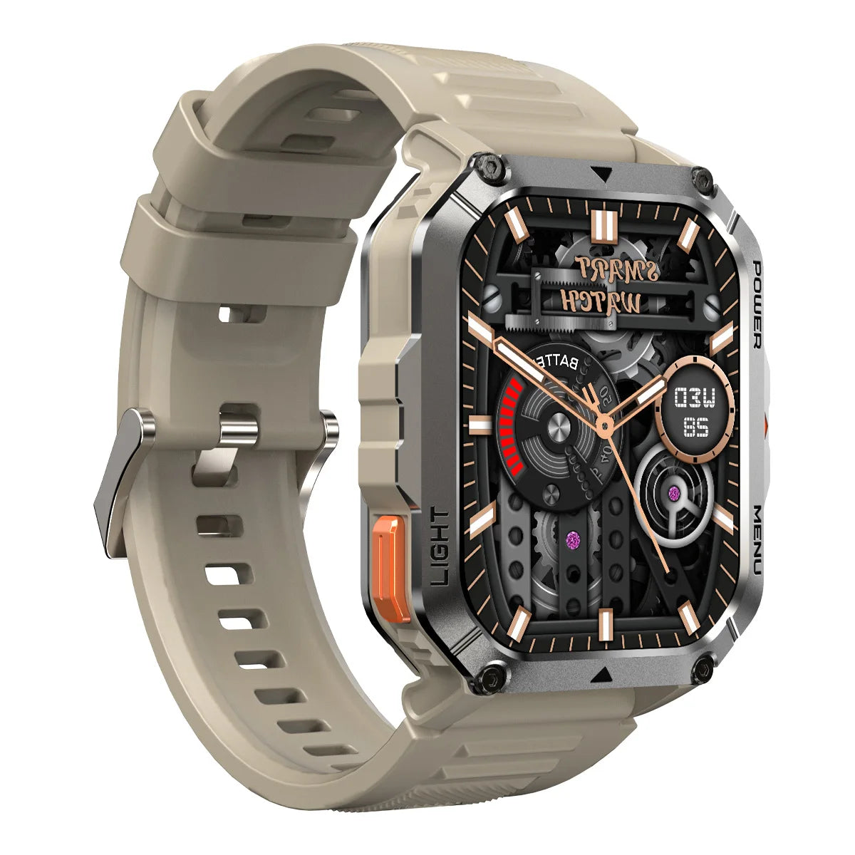 Blackview 2025 New  Waterproof Rugged Smart Watch W70 Pro 900mAh Rugged Smart Watch for Outdoor With Emergency Lighting, Compass