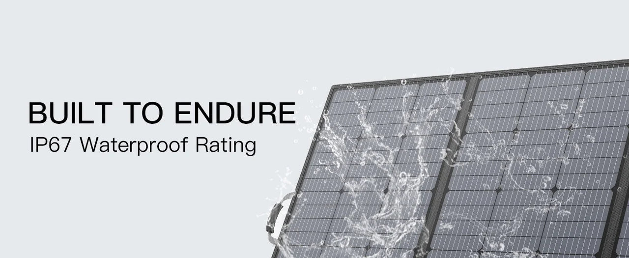 MHPOWOS 220/400W Lightweight Portable Solar Panel , Foldable Solar Panel with Kickstands for RV,Camping, Off Grid System