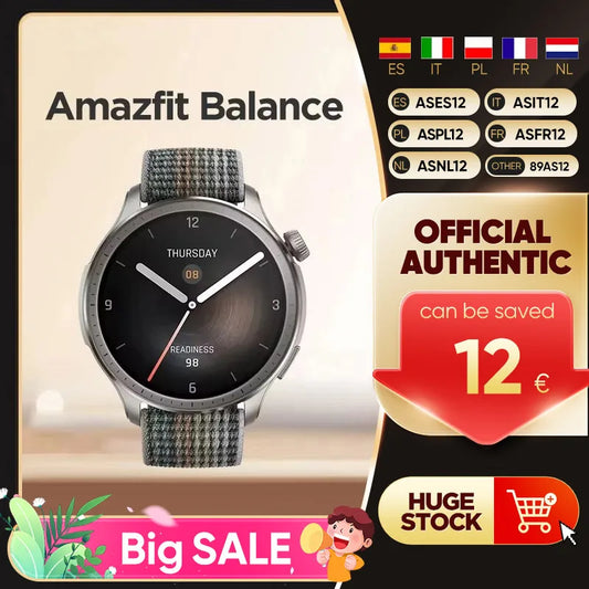 Amazfit Balance 46mm Smartwatch 1.5'' AMOLED Display 14 Days Battery Life 150+ Sports Modes For Android iOS Phone Zepp OS 3.0