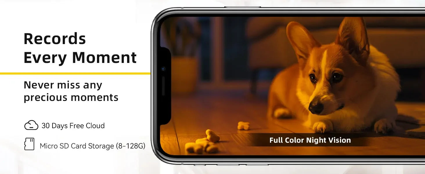 BoyKeep 2PCS Upgrade Camera Pet & Baby Surveillance Motion Capture 5G/2.4GHz, View Remotely 360° Night Vision Pan & Tilt 2-Way A