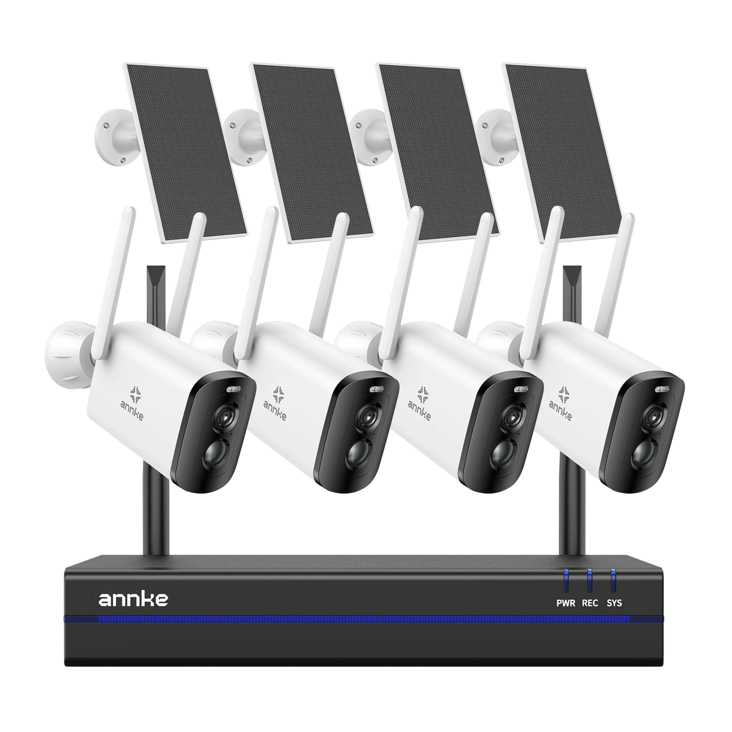 ANNKE 4MP Wireless surveillance system 16CH NVR wifi surveillance camera kit Audio Battery solar surveillance cameras outdoor