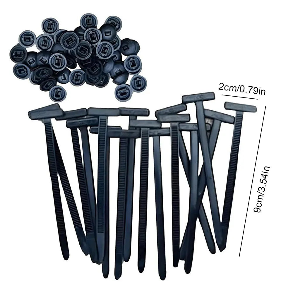 50-10PCS Multipurpose Cable Ties Self-Locking Nylon Cable Zip Tie Buckle Universal Wire Tie Fastening Strap Tool for Car Repair