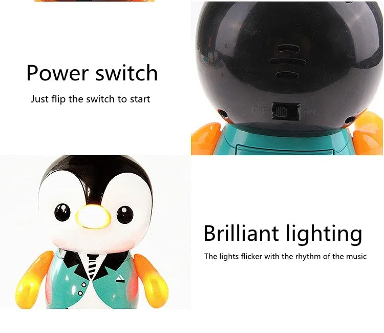 Music Penguin Electric Dancing Toy Robot Fun Educational Vocal Toy for All ages Boys Girls Interactive Learning and Playtime Fun
