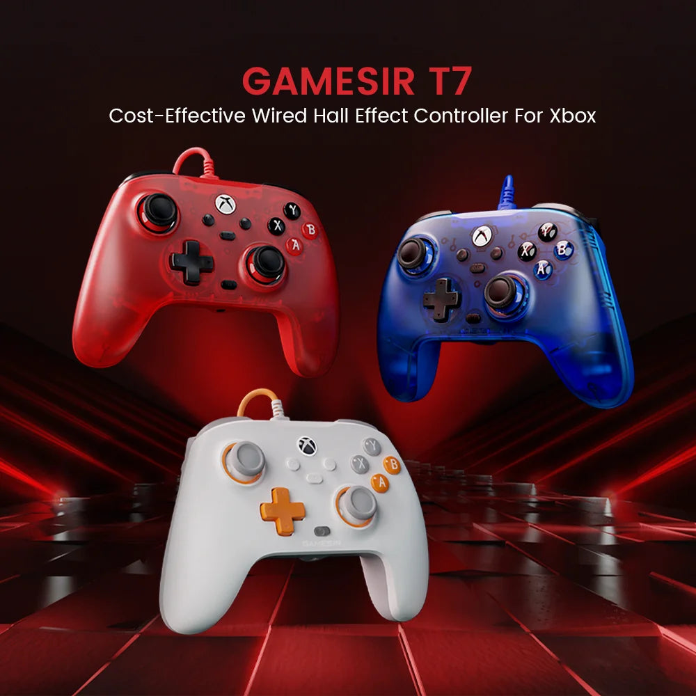 GameSir T7 Wired Xbox Controller for Series X/S & Xbox One | Hall Effect Joysticks & Triggers, Plug-and-Play Gaming