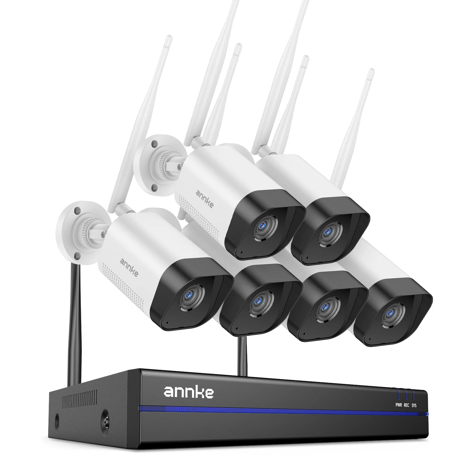Annke 8MP Wireless CCTV System 16CH NVR Video Surveillance Kit Two Way Audio 4K poe camera 2/4/6/8 Pcs wifi security cameras