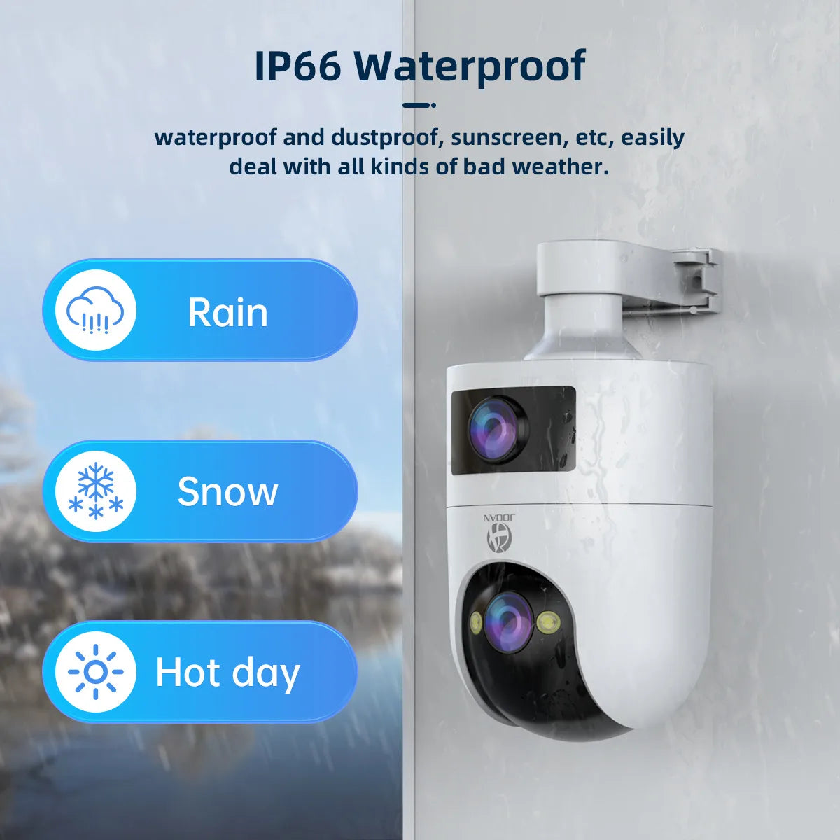 JOOAN 6MP HD 5G WiFi Outdoor Camera Dual Lens Dual Screen Home Security PTZ IP Camera Auto Tracking Video Surveillance Camera