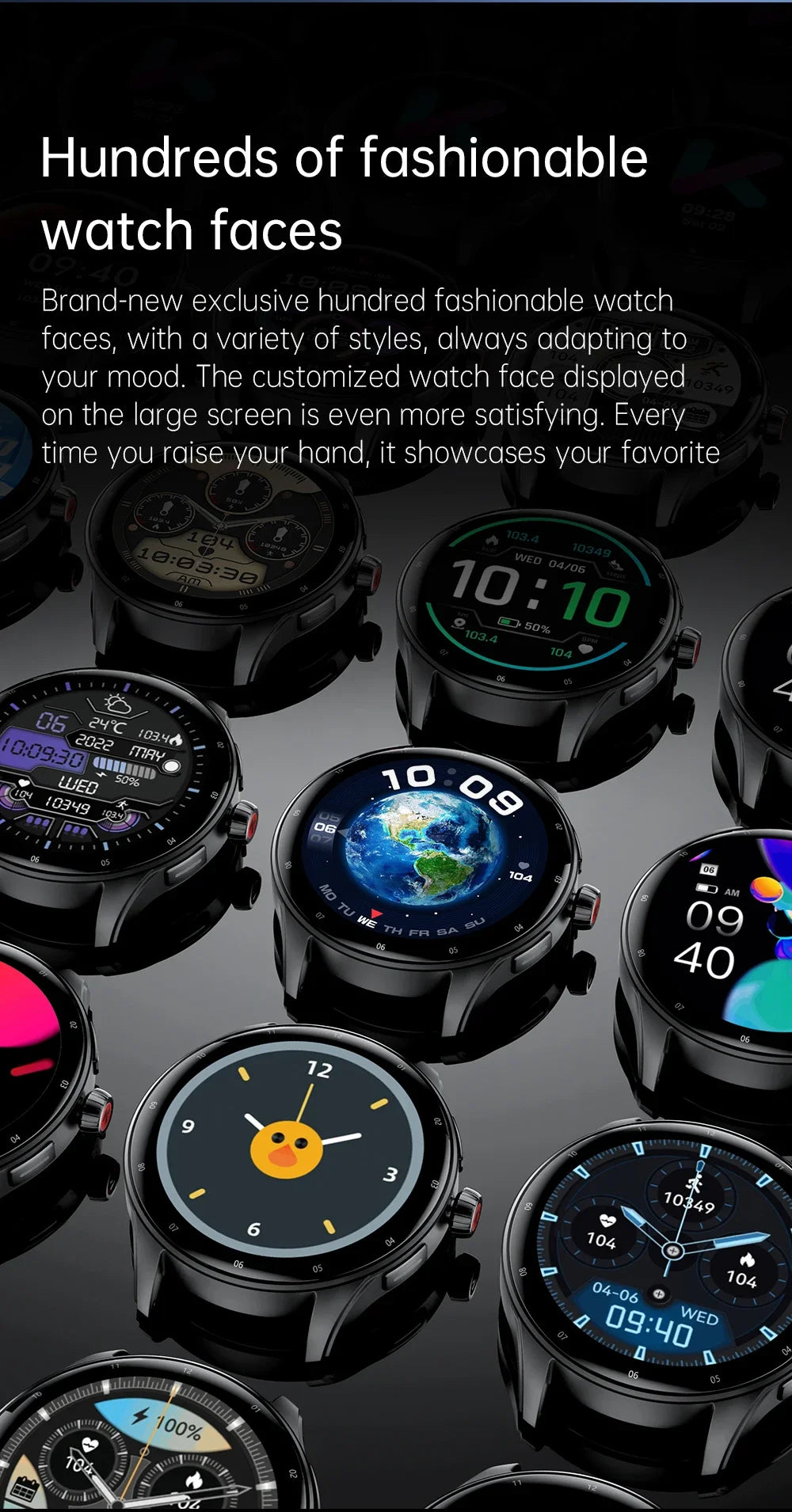 KUMI GW5 Pro Smartwatch 1.43" AMOLED IP68 Waterproof Bluetooth 5.2 Fitness Tracker Heart Rate Blood Oxygen Monitor