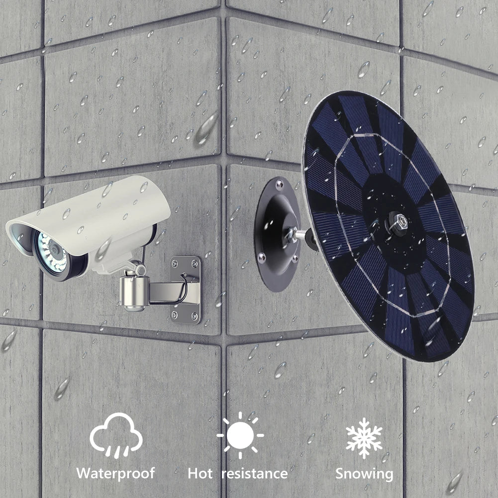 5W 5V IP Security Camera Charger Power Supply Monocrystalline Portable Solar Panel USB Wall Mount for Doorbell Courtyard Lights